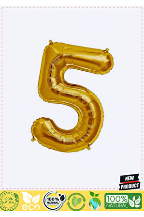 Şekilli Supershape Gold Rakam Folyo Balon 5 Numara 1 Gram Kız Erkek Çocuk Oyuncakları Eğitici Oyunca