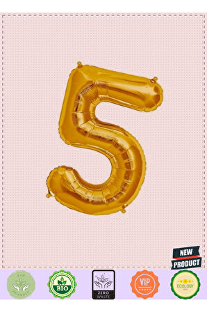 Şekilli Supershape Gold Rakam Folyo Balon 5 Numara 1 Gram Kız Erkek Çocuk Oyuncakları Eğitici Oyunca