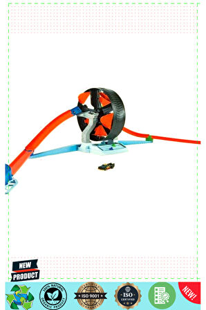 GJM77 Hott Wheelsss, Dönen Tekerlek Macerası Yarış Seti / 4-8 yaş 1 Gram Kız Erkek Çocuk Oyuncakları
