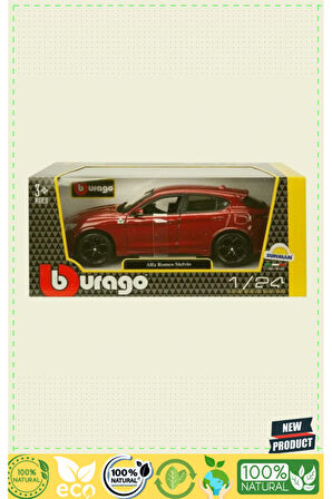 Bburagoo 1:24 Alfa Romeo Stelvio Model Araba 5 Litre Kız Erkek Çocuk Oyuncakları Eğitici Oyuncaklar