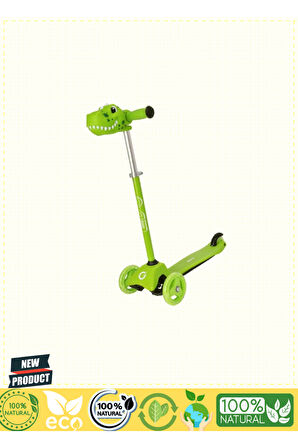 Evo Dino 3 Teker Işıklı Mini Scooter 5 Litre Kız Erkek Çocuk Oyuncakları Eğitici Oyuncaklar