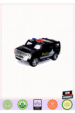 Maxxxx Wheessss Işıklı Polis Jeep Model Arabalar 12Cm 1 Gram Kız Erkek Çocuk Oyuncakları Eğitici Oyu