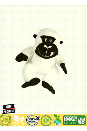 Uyku Arkadaşı Goril Peluş Beyaz 34cm 5 Litre Kız Erkek Çocuk Oyuncakları Eğitici Oyuncaklar