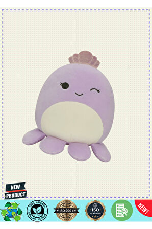 Squishmallowwww Ahtapot Violet 20cm 5 Litre Kız Erkek Çocuk Oyuncakları Eğitici Oyuncaklar