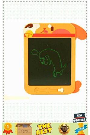 Köpek Şekilli 10,5'' LCD Dijital Çizim Tableti 1 Gram Kız Erkek Çocuk Oyuncakları Eğitici Oyuncaklar