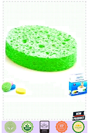 BabyyJemmm Bebek Banyo Süngeri Selülozik 020 Yeşil 1 Gram Kız Erkek Çocuk Oyuncakları Eğitici Oyunca
