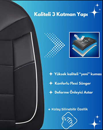 Dacia Logan Araçlara Uyumlu Tam Takım Comfort Model Oto Koltuk Kılıfı Seti