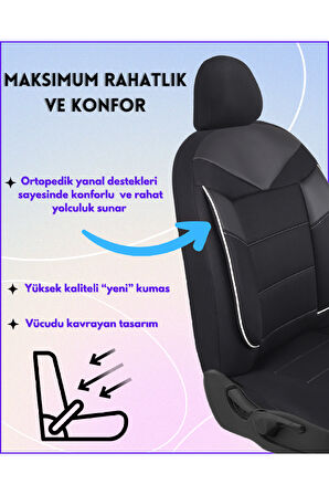 Opel Astra K Araçlara Uyumlu Tam Takım Comfort Model Oto Koltuk Kılıfı Seti