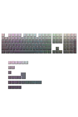Contourline - Gradient Keycaps 130 Tuş İki Renkli Tam Set Çatlak Işıklı Tuş Takımı