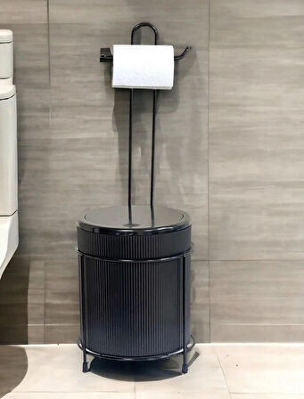 Kovalı Tuvalet Kağıtlığı, Çöp Kovalı Tuvalet Kağıdı, Banyo Çöp Kovası, Tuvalet Kağıtlığı