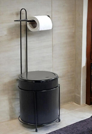 Kovalı Tuvalet Kağıtlığı, Çöp Kovalı Tuvalet Kağıdı, Banyo Çöp Kovası, Tuvalet Kağıtlığı