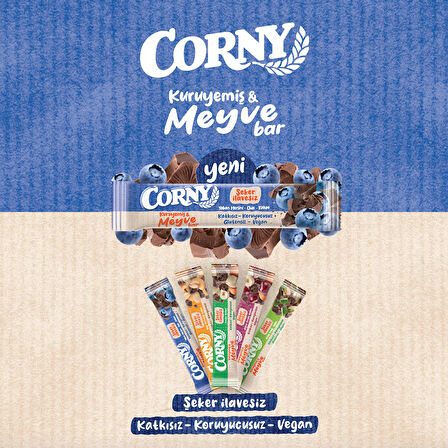 CORNY Kuruyemiş & Meyve Bar Yaban Mersini Chia Kakao 35g x 12 Adet
