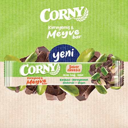 CORNY Kuruyemiş & Meyve Bar Antep Fıstığı Kakao 35g x 12 Adet