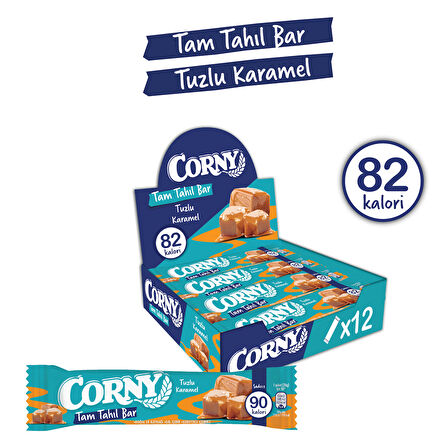 CORNY Tam Tahıl Bar Tuzlu Karamel 20g x 12 Adet