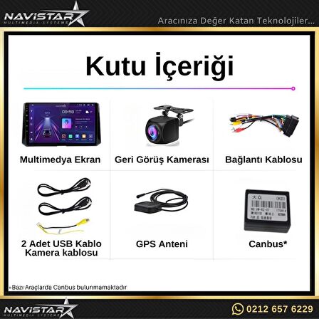 Toyota Corolla 2017-2020 Model 2+32GB Android 13 Kablosuz Carplay Navigasyon Multimedya Sistemi 