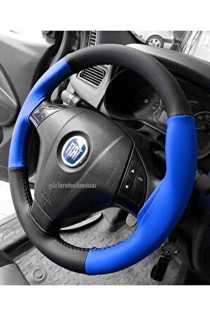 Opel Corsa C Uyumlu Dikmeli Direksiyon Kılıfı Iki Renkli Mavi-Siyah(4PRC) Uyumlu
