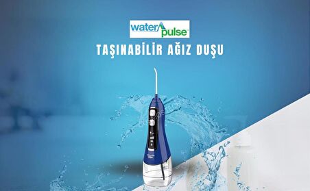 Waterpulse Kablosuz Pro V580 Water Flosser 320ml Taşınabilir Diş/Protez Bakım Ve Ağız Duşu Mavi