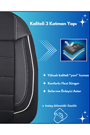 Opel Astra K Araçlara Uyumlu Tam Takım Cover B Model Oto Koltuk Kılıfı Seti
