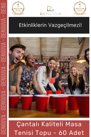 Masa Tenisi Pinpon Topu Çantalı Kaliteli Etkinlik 60 Adet Beyaz Canlı Ping Pong Sekme