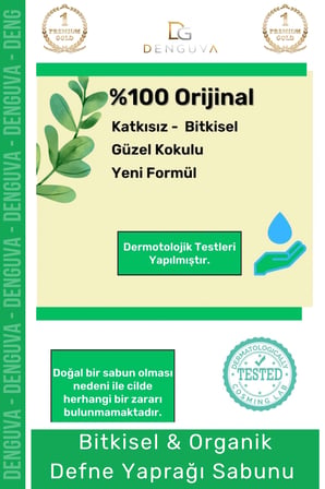  Doğal Defne Yaprağı Sabunu Organik Zeytinyağlı Defne Yapraklı Saç El Cilt Sabun 3'Lü Set