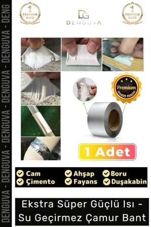 Su Geçirmez Sızdırmaz Alev Geciktirici Dayanıklı Alüminyum Tamir Bandı Sakız Çamur Bant 48mmx2mt