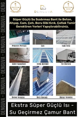 Su Geçirmez Sızdırmaz Alev Geciktirici Dayanıklı Alüminyum Tamir Bandı Sakız Çamur Bant 48mmx2mt