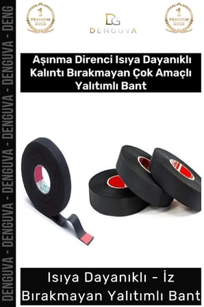 Premium Isıya Dayanıklı Aşınma Direnci Kalıntı Bırakmayan Alev Geciktirici 10mt Yalıtım Bant 1 Adet