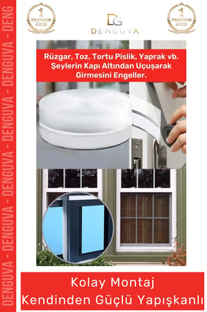 Rüzgar Kesici Ses Böcek Toz Önleyici Yalıtım Kapı Pencere Isı Izolasyon Şeffaf Şerit Bant 5mt 2 Adet