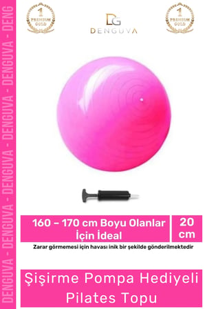 Profesyonel Seri Dayanıklı Yüksek Kalite Mini Gymball 20cm Pembe Pilates Topu Şişirme Pompa Hediyeli