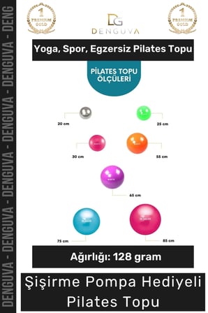 i Dayanıklı Mini Gymball 20cm Siyah Pilates Topu Şişirme Pompa