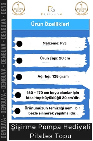 i Dayanıklı Mini Gymball 20cm Siyah Pilates Topu Şişirme Pompa