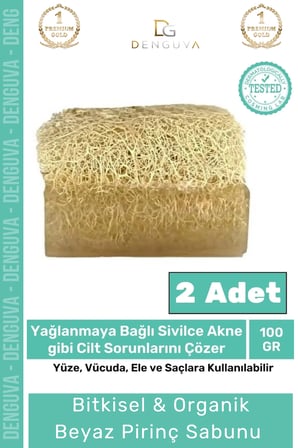 özel  koku yüz cilt beyazlatıcı organik nemlendirici kabak lif beyaz pirinç sabunu 2 adet