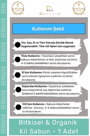 Özel Üretim  Doğal Güzel Kokulu El Yüz Saç Vücut Cilt Orijinal Kil Sabunu - 1 Adet