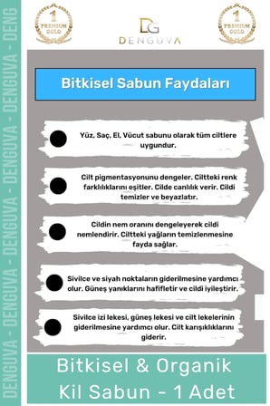 Özel Üretim  Doğal Güzel Kokulu El Yüz Saç Vücut Cilt Orijinal Kil Sabunu - 1 Adet
