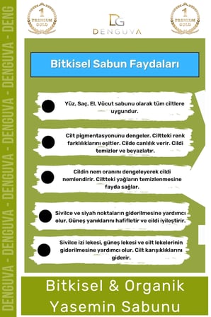  Doğal Güzel Kokulu El Yüz Saç Vücut Cilt Orijinal Yasemin Sabunu - 2 Adet