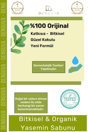  Doğal Güzel Kokulu El Yüz Saç Vücut Cilt Orijinal Yasemin Sabunu - 3 Adet