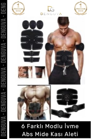 Özel Üretim 6 Farklı Modlu Kumandalı Pedli Ritim Yumuşak İvme Six Pad Abs Mide Kası Aleti