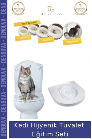 Özel Üretim Klozet Alıştırma Kapağı Kum Kabı Wc Yavru Yetişkin Kedi Hijyenik Tuvalet Eğitim Seti