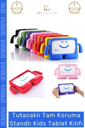Özel Üretim Apple Ipad 7. 8. 9. Nesil 10.2 Inç Yumuşak Dokulu Tutacaklı Tam Koruma Standlı Kids