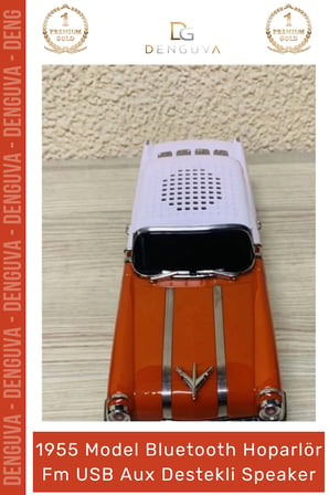 Özel Üretim Nostaljik Pontiac Araba 1955 Model Bluetooth Hoparlör Fm Radyo USB Aux Destekli Speaker