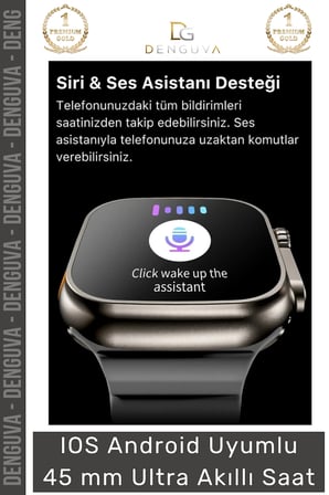 Watch 8 Ultra Series Ios Android Uyumlu Spor Sağlık Sensörlü 45mm Ultra Akıllı Saat