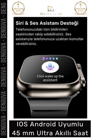 Watch 8 Ultra Series Ios Android Uyumlu Spor Sağlık Sensörlü 45mm Ultra Akıllı Saat