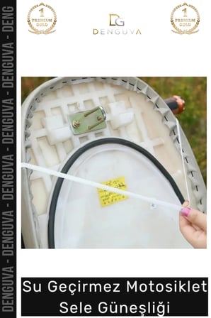 Özel Üretim Pratik Hafif Su Geçirmez Sızdırmaz Motosiklet Sele Koruma Güneşliği - 60 cm x 35 cm