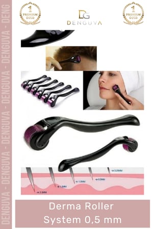 Derma Roller Titanyum Uçlu 540 İğneli Cilt Bakım Vücut Yenileme Masaj Aleti 0,50 mm