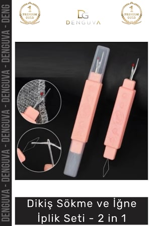 Özel Üretim Çok Fonksiyonlu Ergonomik Tasarım Pratik Hızlı Dikiş Sökme ve İğne İplik Seti 2 in 1
