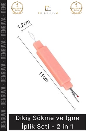 Özel Üretim Çok Fonksiyonlu Ergonomik Tasarım Pratik Hızlı Dikiş Sökme ve İğne İplik Seti 2 in 1