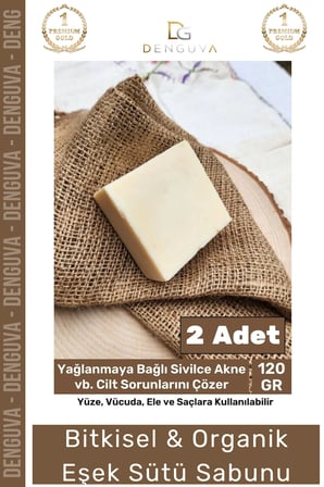  Doğal Güzel Kokulu El Yüz Saç Vücut Cilt Orijinal Bitkisel Eşek Sütü Sabunu 120G - 2 Adet