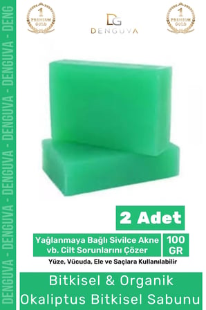 güzel kokulu el yüz saç vücut cilt onaran kolajen etkili okaliptus bitkisel sabun 2 adet