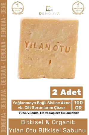 100% Güzel Kokulu El Yüz Saç Vücut Cilt Onaran Kolajen Etkili Yılan Yağı Otu Bitkisel Sabun 2 Adet