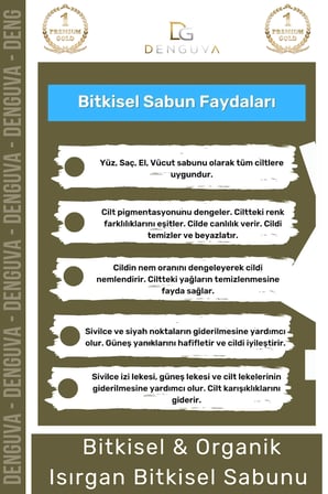 100% Doğal Güzel Kokulu El Yüz Saç Vücut Cilt Onaran Kolajen Etkili Isırgan Bitkisel Sabun 3 Adet